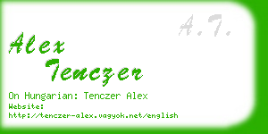 alex tenczer business card